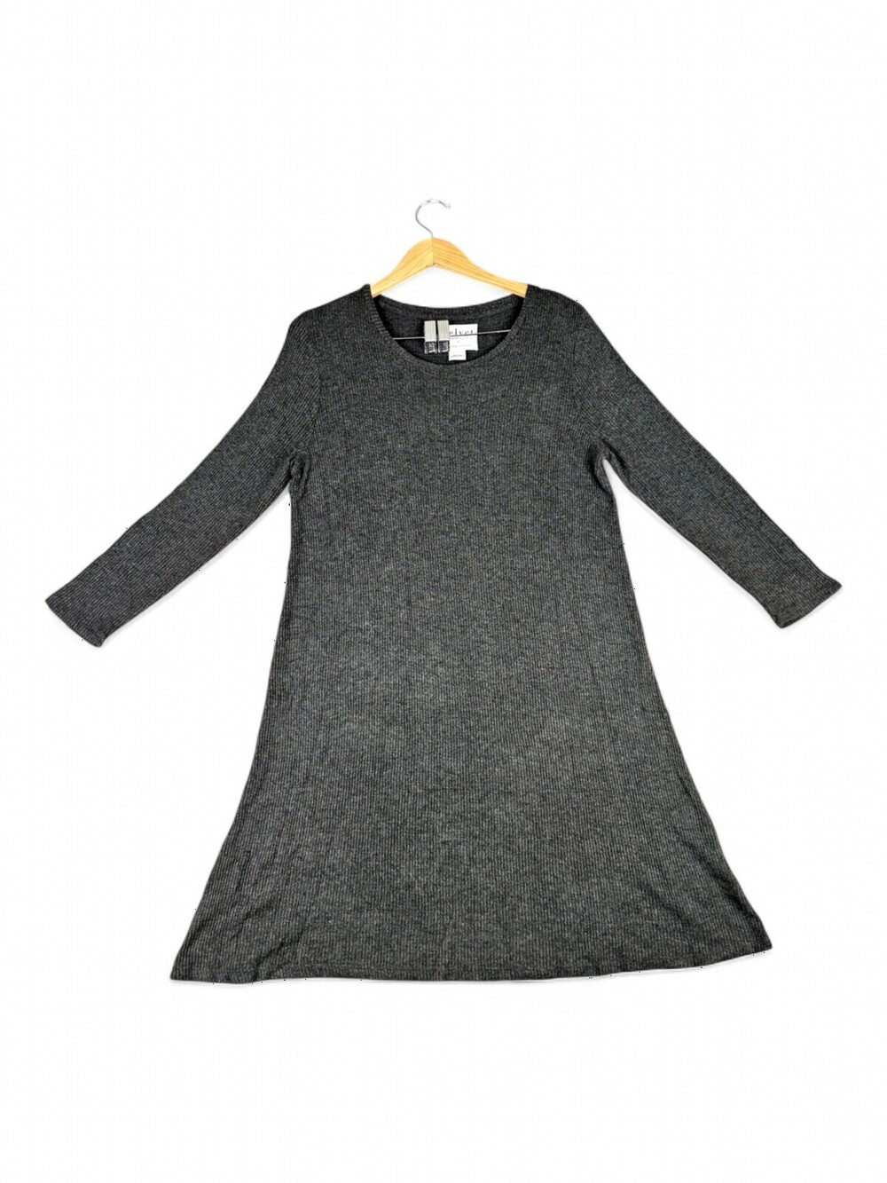Velvet Women's Ribbed Long Sleeve Dress Size L